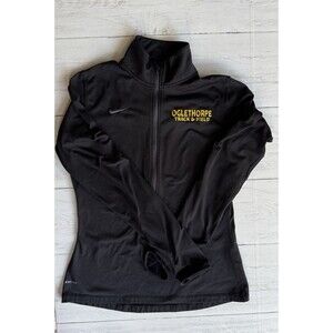 Nike Track Jacket Women's Medium Black Oglethorpe University Petrels Dri-FIT